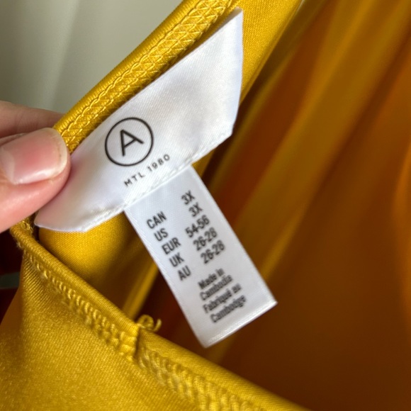 Addition Elle Tank Top Yellow Size 3X - Picture 6 of 6